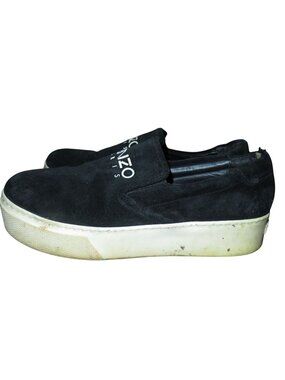 KENZO K-Skate canvas platform sneakers in black slip on 40 men's 8 women's 10